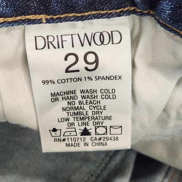 Driftwood Audrey‎ Jeans 29 Medium Wash Blue Mid Rise Straight Leg Denim - Picture 10 of 10